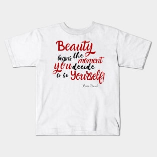 Beauty Begins Kids T-Shirt